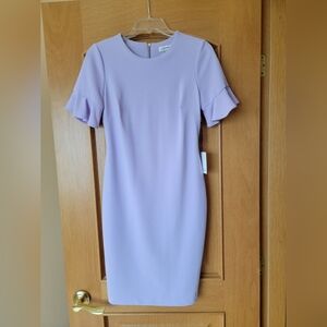 Calvin Klein Elegant Lavender Sheath Dress Size 4
